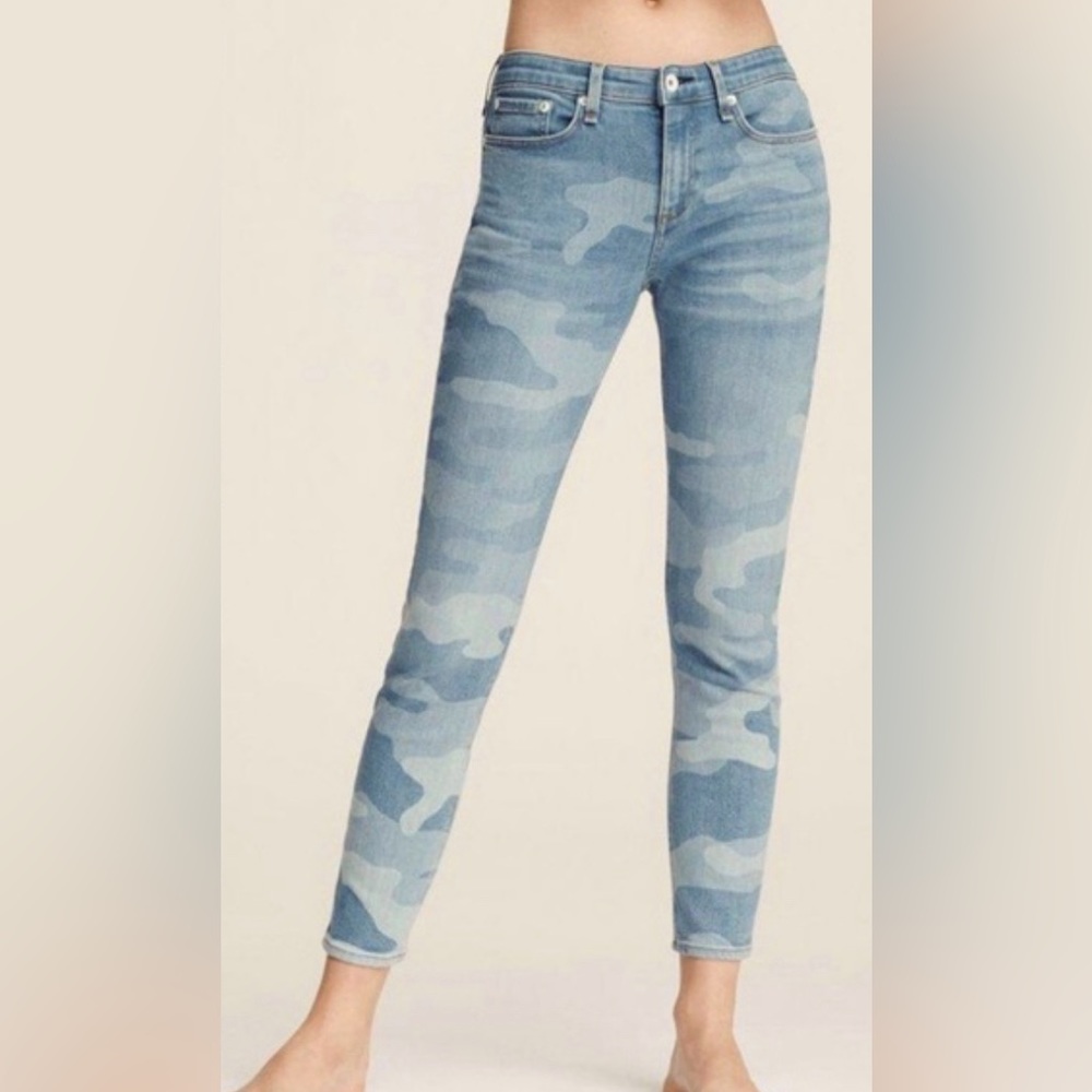 Rag & Bones Jeans Cate Mid- rise, Skinny Faded Camo